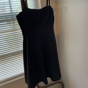 Trixxi Black Gathered Dress